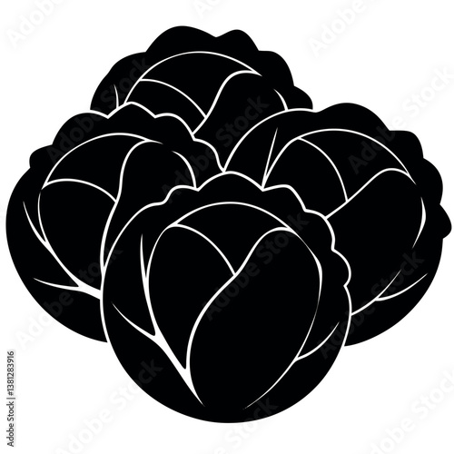 Brussels sprouts silhouette illustration 