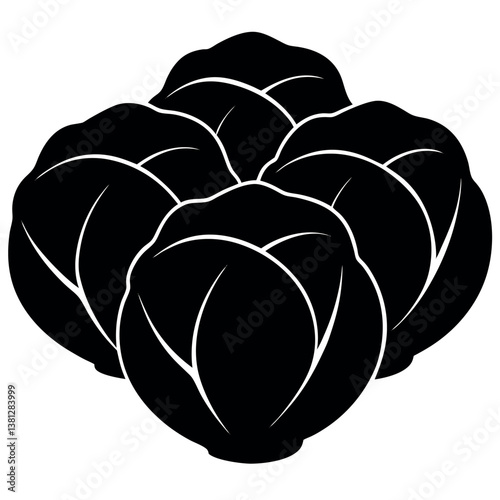 Brussels sprouts silhouette illustration 