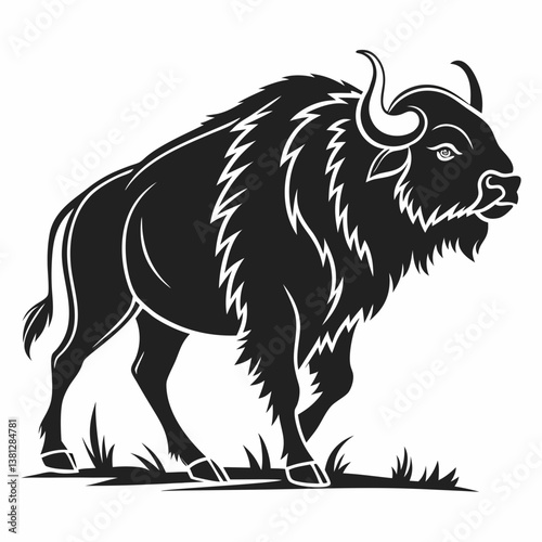 buffalo sihouette black vector