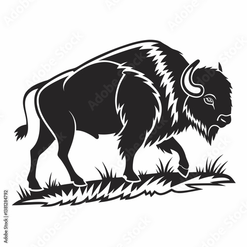 buffalo sihouette black vector