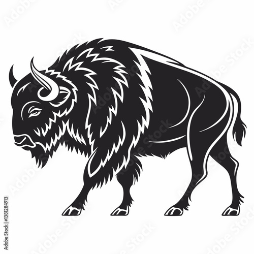 buffalo sihouette black vector