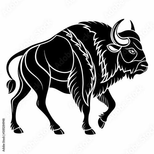 buffalo sihouette black vector