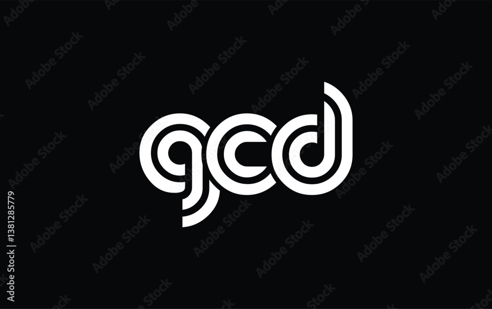 Obraz premium GCD Creative Unique Modern Letter Logo Design. Stylized logo featuring a unique letter design, presenting abstract minimalist aesthetics and modern appeal.