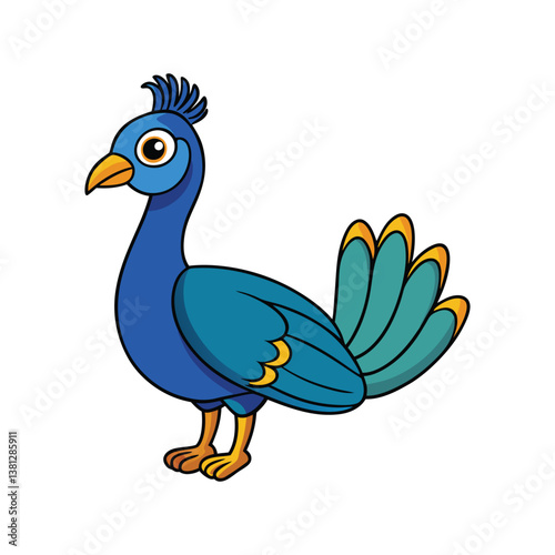  Common Peafowl Bird Realistic Art