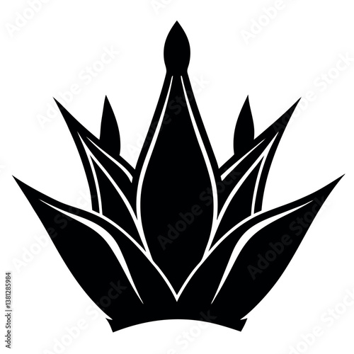 Crown imperial silhouette illustration.