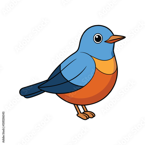  Realistic Common Rock Thrush Bird Illustration