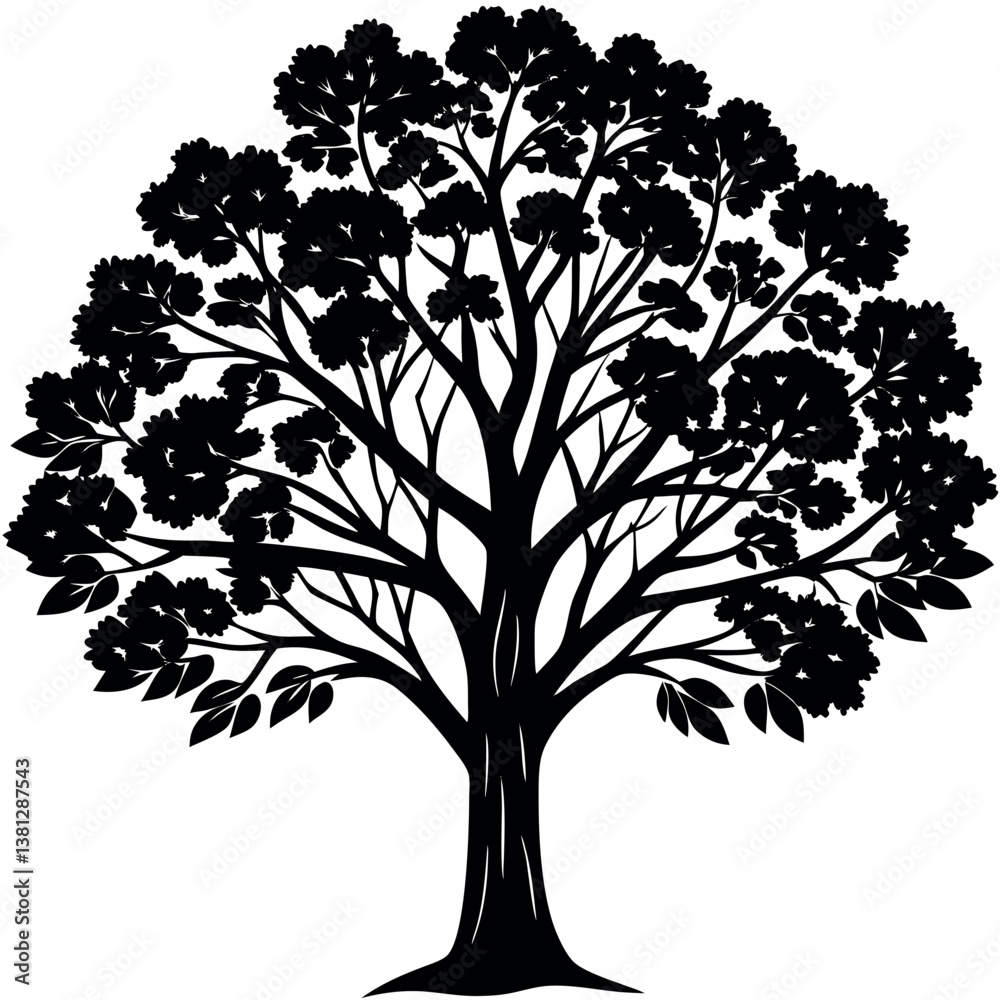 Obraz premium vector tree silhouette