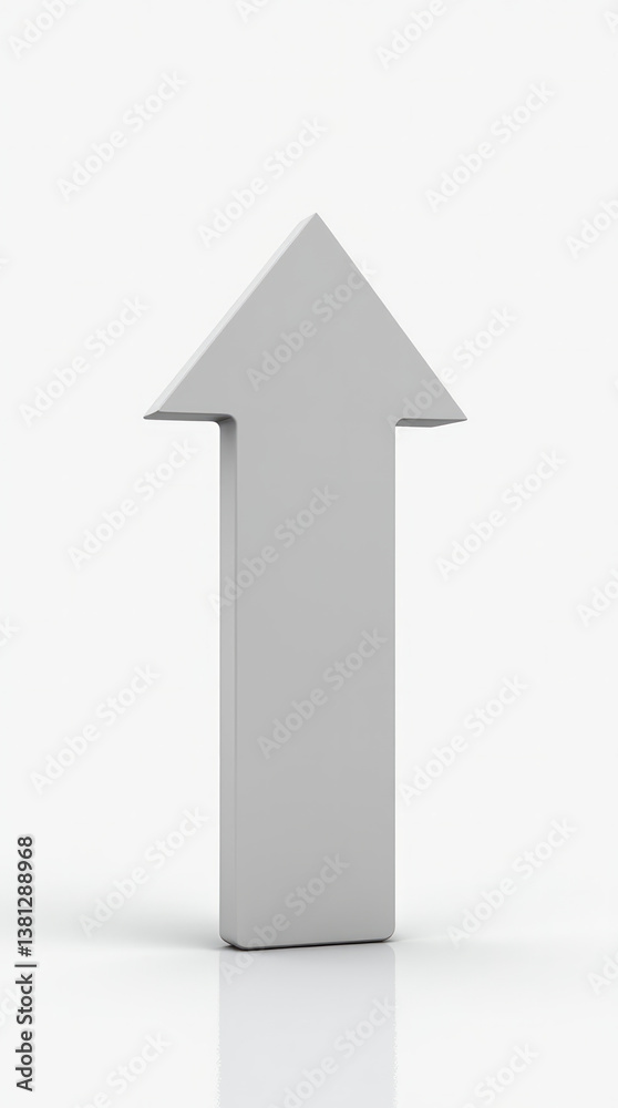 Minimal Upward-Pointing Arrow in Sleek Style Minimal Upward-Pointing Arrow in Sleek Style