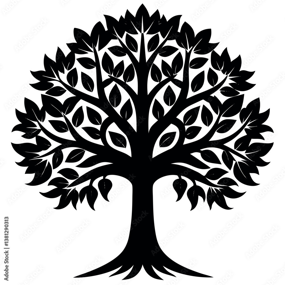 Obraz premium Vector tree silhouette