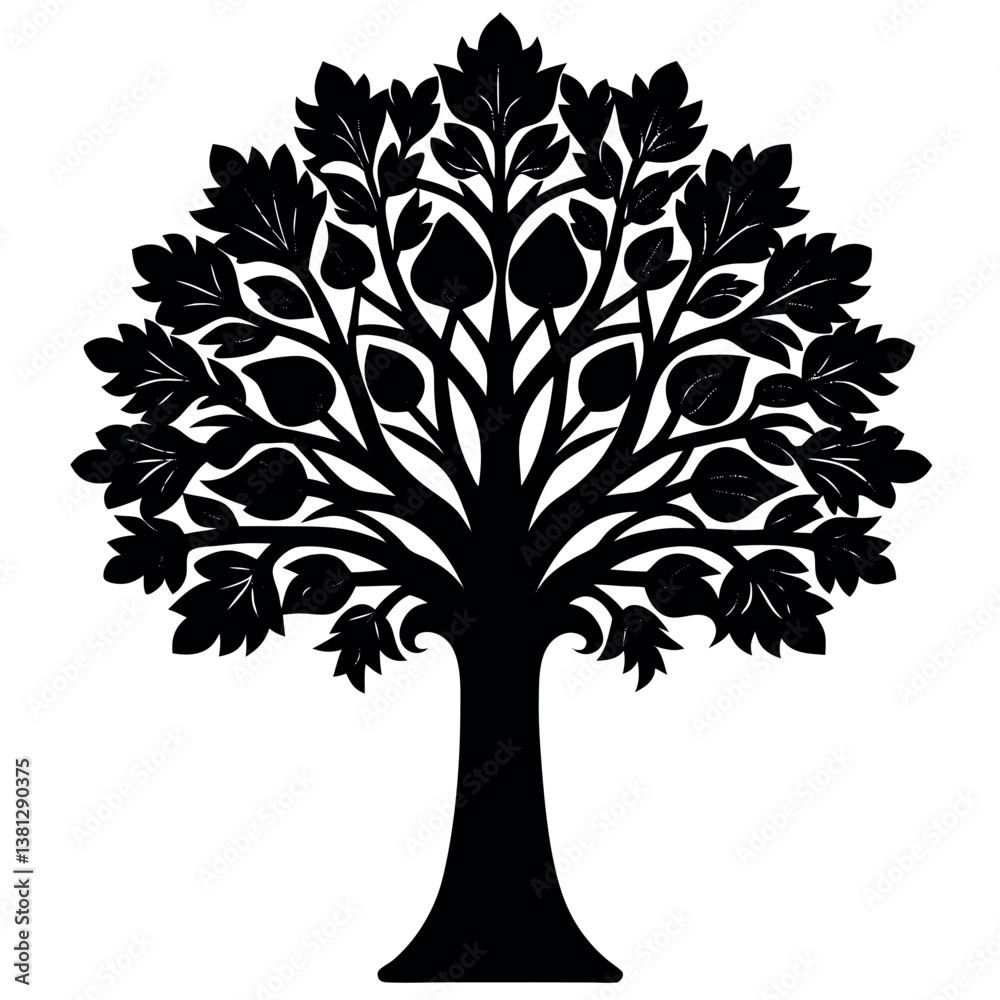 Obraz premium vector tree silhouette
