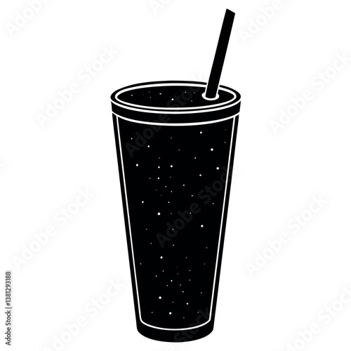 Soda cola silhouette-illustration.
