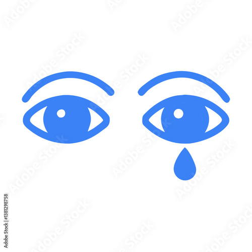Tearful eyes icon representing sadness and emotional pain