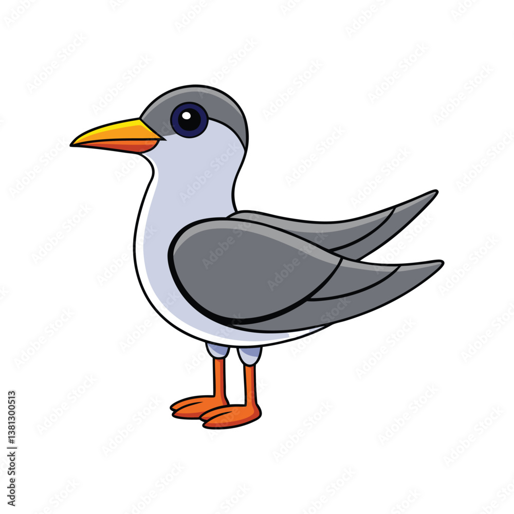 Fototapeta premium Vibrant Damara Tern Bird Artwork