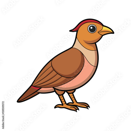  Realistic Desert Lark Bird Illustration