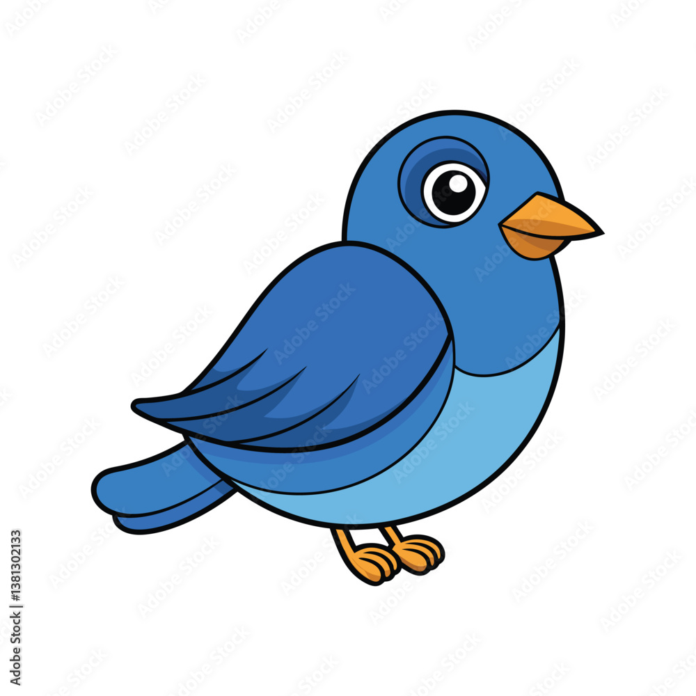 Realistic Eastern Bluebird Bird Illustration Realistic Eastern Bluebird Bird Illustration