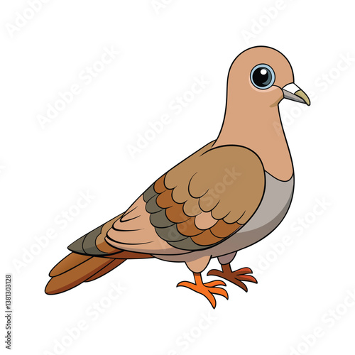  Eurasian Collared Dove Bird Realistic Art