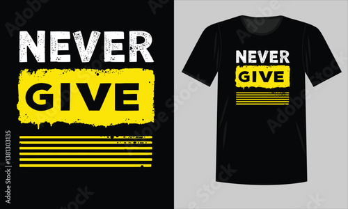 Urban Style Black T-Shirt Design With Motivational Text