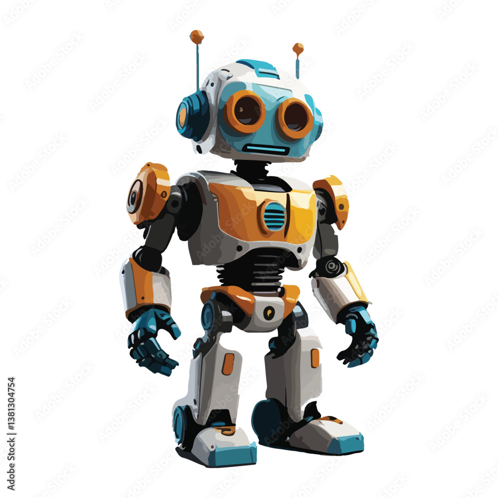 Fototapeta premium 3D robot animation illustration design image