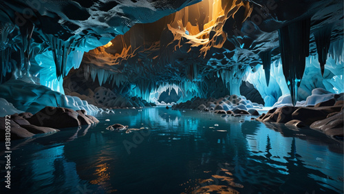 cave in the blue water