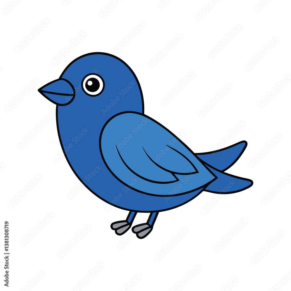 Fototapeta premium Bright Indigo Bunting Bird Artwork