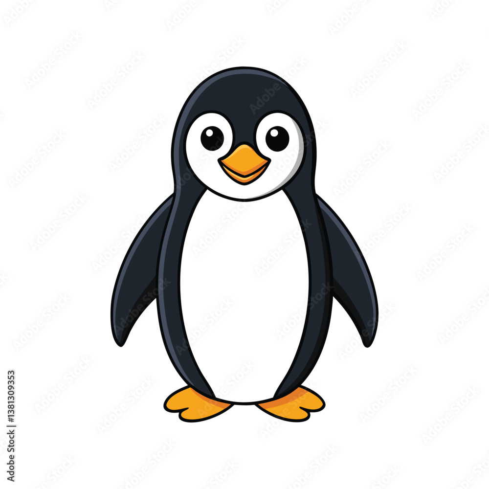 Obraz premium Stunning King Penguin Nature Illustration