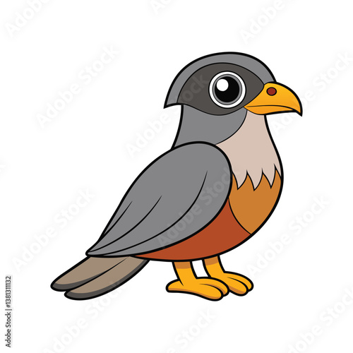  Elegant Merlin Bird Vector
