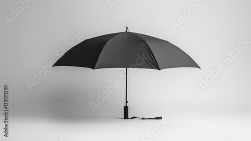 Elegant Black Umbrella for Rain and Sun Protection