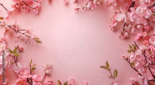 Delicate Pink Floral Frame