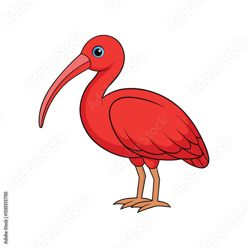 Foto Vivid Scarlet Ibis Bird Design