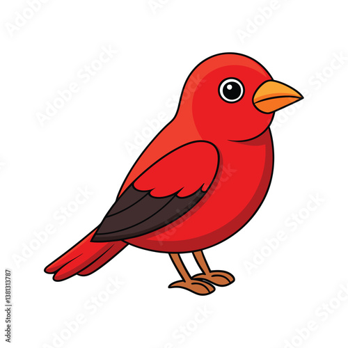  Stunning Scarlet Tanager Nature Illustration