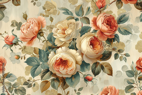 seamless pattern with roses