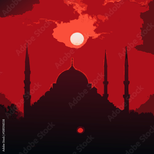 Happy Muharram and Islamic New Year, generated via ai