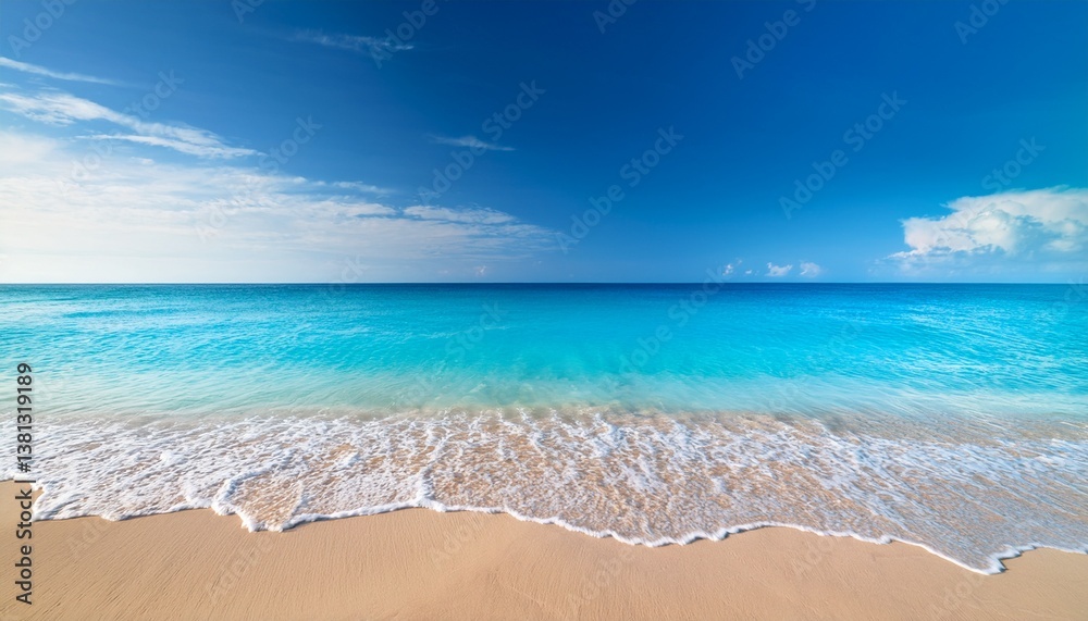 beautiful soft blue ocean wave on fine sandy beach tropical summer coastline with clear water and copy space beautiful soft blue ocean wave on fine sandy beach tropical summer coastline with clear water and copy space