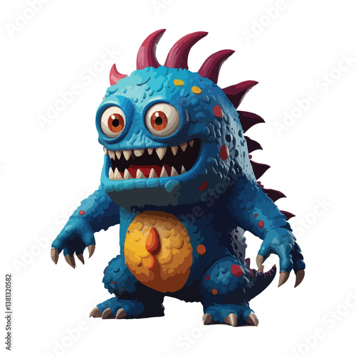 design for animated illustrations of cartoon monster characters