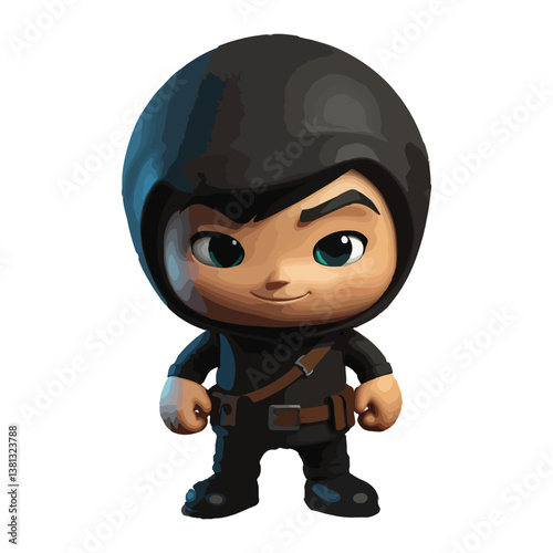 cartoon animated illustration design of robber characters