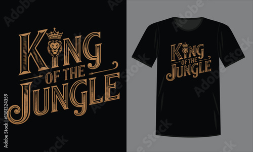 King Of The Jungle typography high quality t shirt design.