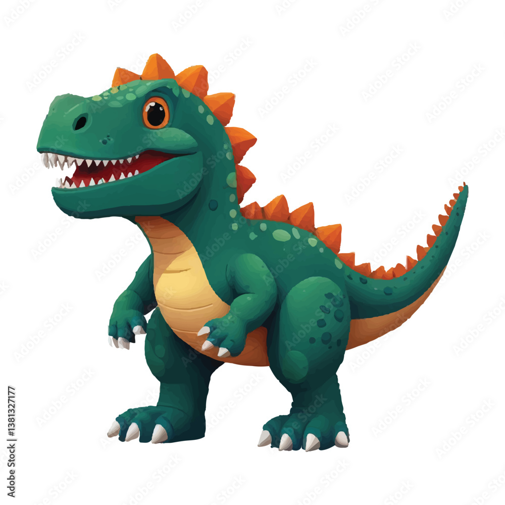 Fototapeta premium cartoon dinosaur 3D animation design image