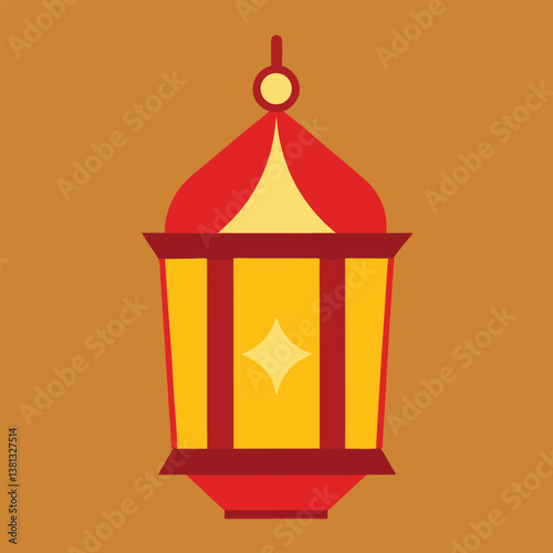 christmas lantern vector illustration