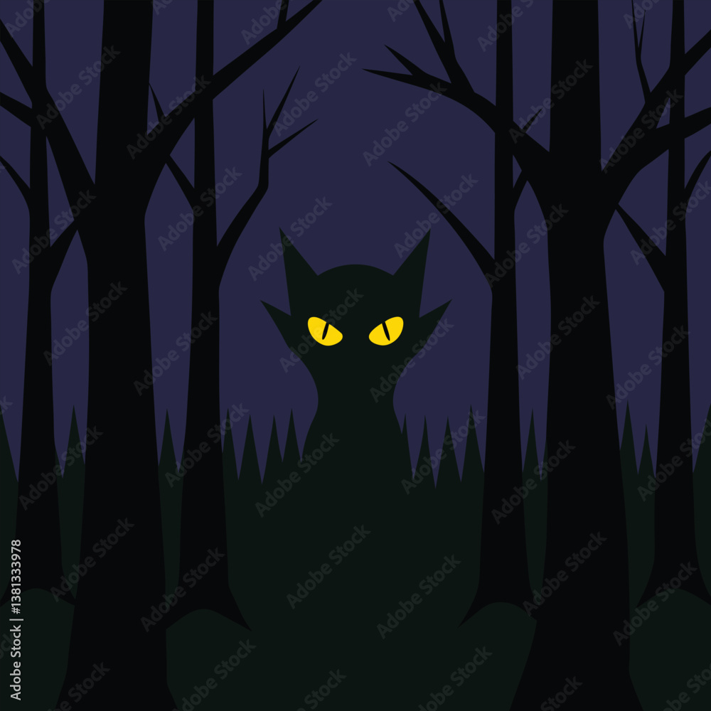 halloween background with cat halloween background with cat