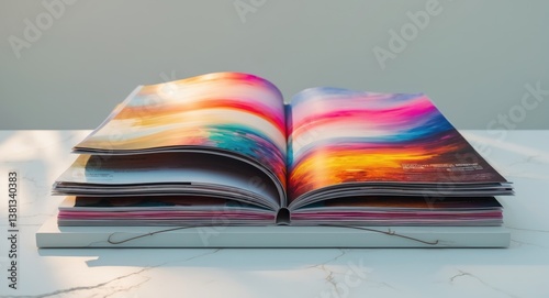printed brochures with saddle stitching