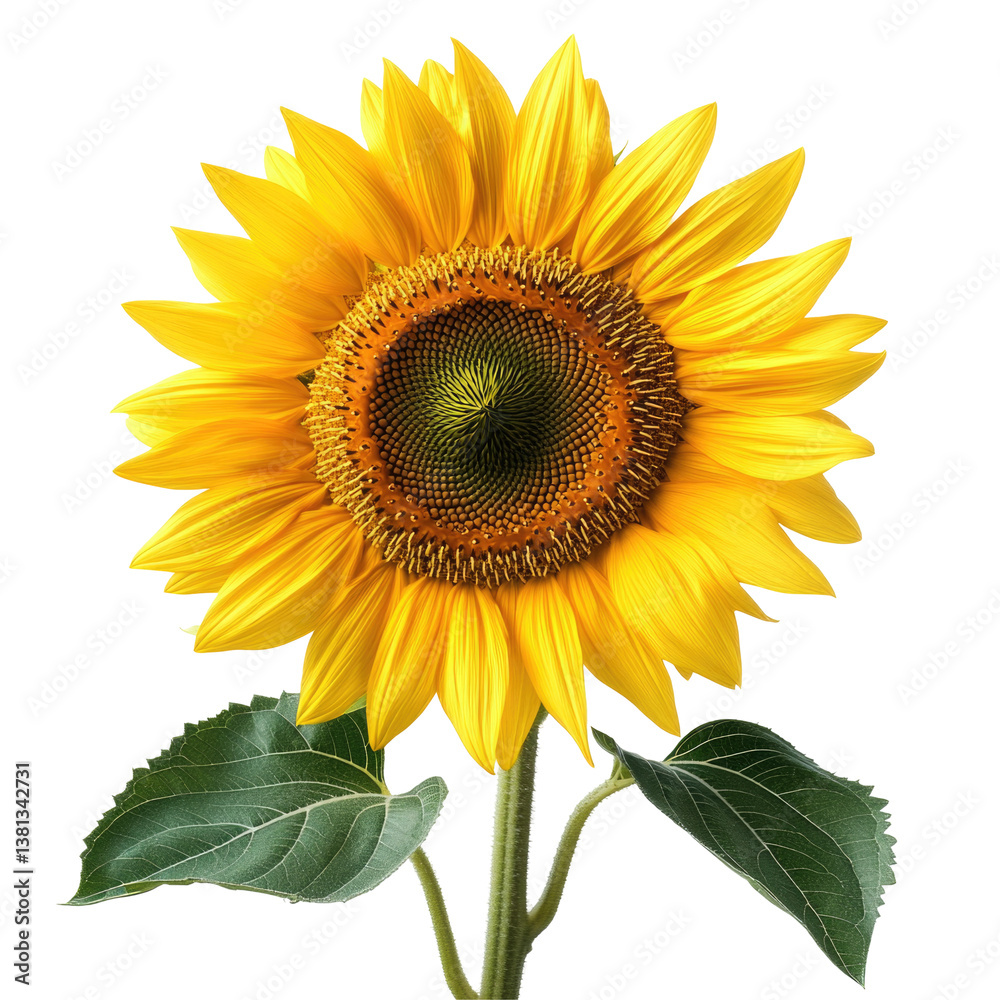 Fototapeta premium Sunflower Bloom Isolated on transparent background