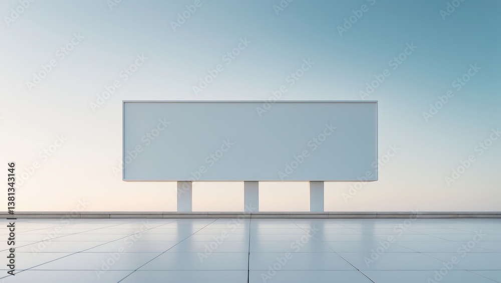 Fototapeta premium Blank Billboard Display on Wall