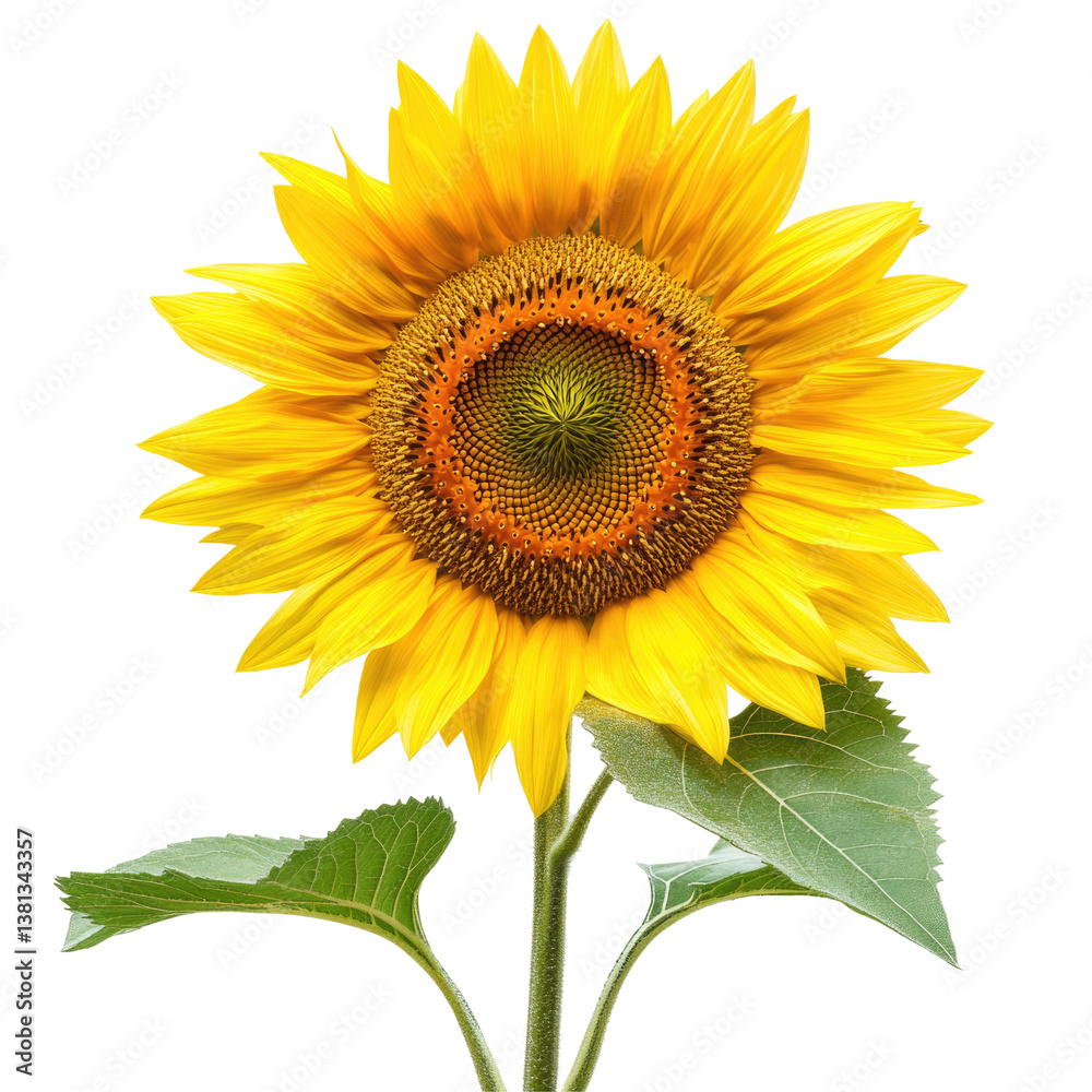 Obraz premium Sunflower Bloom Image on transparent background