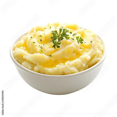 close-up of mashed potatoes with cheese, viewed from below

