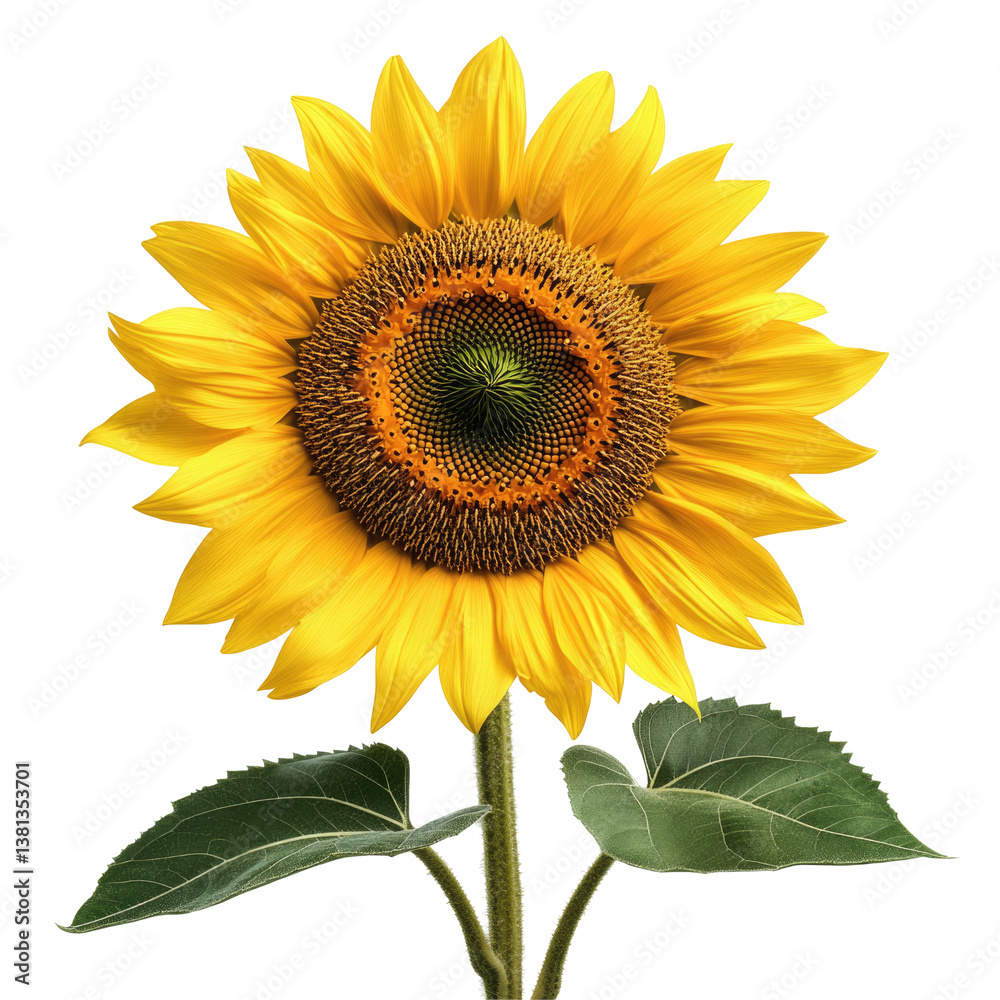 Obraz premium Sunflower Bloom Image on transparent background