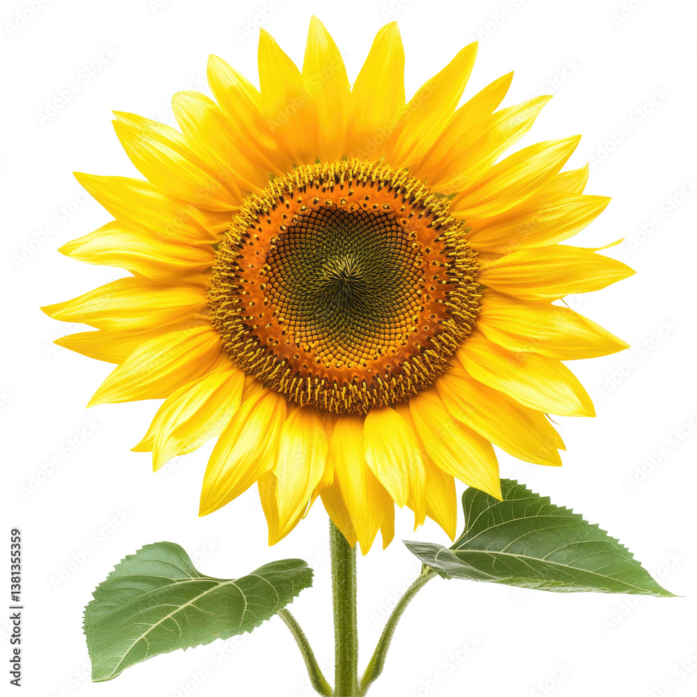 Obraz premium Sunflower Bloom Image on transparent background