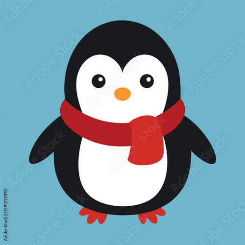 penguin on snow