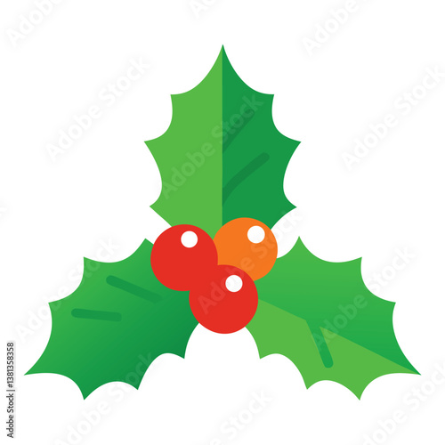 christmas tree with holly berries