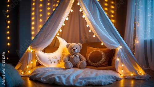 Hovel adorned with garland for celebration at home