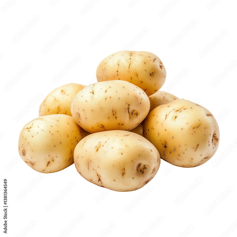 side shot of baby potatoes with golden crust, low angle view
side shot of baby potatoes with golden crust, low angle view